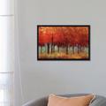 East Urban Home 'Red Forest' Print on Canvas Metal in Green/Orange/Red | 32 H x 48 W in | Wayfair D8D50735C0BD4FB39A088A0606E2D83A