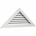 Ekena Millwork PVC Right Triangle - Right Side Gable Vent w/ Flat Trim Frame in White | 45.6 H x 100.5 W in | Wayfair GVPTR84X2801FUN