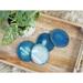 HelloPosh Teal Agate Coasters Unplated Agate, Rubber in Blue/Green | 0.25 H x 4 W x 4 D in | Wayfair AGC12
