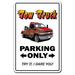 SignMission Tow Truck Sign Street Driver Trucker Roadside Towing Flatbed Tows Metal in White | 12 H x 8 W x 4 D in | Wayfair Z-A-1824-TowTruck