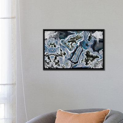 Mercer41 Royal Sterling Geode Graphic Art on Wrapped Canvas in Black/Blue/Indigo | 1.5 D in | Wayfair 992C23AFA3BA4953BB8B3F5733CC83FC
