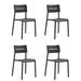 TOOU Outo Outdoor & Indoor Stackable Chair Plastic/Acrylic/ in Black | 32.5 H x 19 W x 19 D in | Wayfair 100-TO-S-1811-BLK