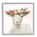 Stupell Industries Springtime Flower Crown Baby Goat Wood in Brown | 12 H x 12 W x 1.5 D in | Wayfair aap-227_gff_12x12