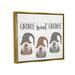 Stupell Industries Gnome Sweet Gnome Mythical Garden Elf Pun Canvas Wall Art By Daphne Polselli Canvas in Gray/White | Wayfair ab-820_ffg_16x20