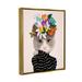 Stupell Industries Bold Floral Design Grey Cat Striped Sweater Canvas Wall Art By Ioana Horvat Canvas in White | 31 H x 25 W x 1.7 D in | Wayfair