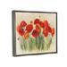 Stupell Industries Red Poppy Florals Soft Green Meadow Grass Canvas Wall Art By Carol Rowan Canvas in Green/Red | 17 H x 21 W x 1.7 D in | Wayfair