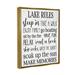 Stupell Industries Motivational Lake Rules Sign Text Styles Black Canvas Wall Art By Daphne Polselli Canvas in White | Wayfair aa-907_ffg_24x30