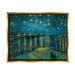Stupell Industries Classic Starry Night Over The Rhone Van Gogh Painting Canvas Wall Art By Vincent Van Gogh Canvas in Blue | Wayfair