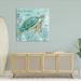 Stupell Industries Sea Turtle Detailed Coral Silhouettes Fancy Script Oversized Stretched Canvas Wall Art By Emma Leach an-171_cn_24x24 Canvas | Wayfair