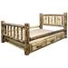 Loon Peak® Glacier Country Collection Lodge Pole Pine Storage Bed Wood in Brown | 47 H x 76 W x 98 D in | Wayfair A76E62CB6831477EA9FE82FE582FDF01