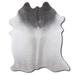 Gray/White 84 x 72 x 0.25 in Area Rug - Foundry Select Ibrot NATURAL HAIR ON Cowhide Rug GREY Cowhide, Leather | 84 H x 72 W x 0.25 D in | Wayfair