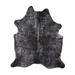 Black/Gray 84 x 72 W in Area Rug - Foundry Select Belvia Handmade Cowhide Novelty 6' x 7' Cowhide Area Rug in Cowhide, | 84 H x 72 W in | Wayfair