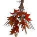 Primrue Fall Rake Wreath, Metal in Brown/Orange | 21 H x 15 W x 2 D in | Wayfair DC970F15418F48ED9D324ACCF95A2573