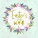 Trinx Easter is on Its Way Wreath Blush - Wrapped Canvas Textual Art Canvas | 20 H x 20 W x 1.25 D in | Wayfair 5467AA4B10414EA9B74ECB0C8EABAFB4