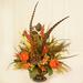 Primrue Silk Mixed Floral Arrangement in Vase Faux Silk in Orange/Red | 27 H x 19 W x 14 D in | Wayfair BEF7DF42C92F48529B406C06D37D2A9C