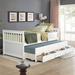 Winston Porter Classic Retro en Twin Daybed w/ Trundle Bed & Drawers, Suit For Bedroom Or Any Small Living Spaces. in White | Wayfair