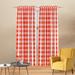 Millwood Pines Lublin Cotton Blend Curtain Cotton Blend in Red/White | 84 H x 52 W in | Wayfair F95B5A7EE35C487FA1D4374A2F70581E