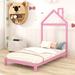 Isabelle & Max™ Twin Size Wood Platform Bed Wood in Brown/Pink | 67.5 H x 42.3 W x 77.3 D in | Wayfair B132A6E96ABC4749B6D6173C18C47C4F