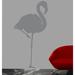 Wallhogs Flamingo Black Sihouette Wall Decal Canvas/Fabric in Gray/White | 48 H x 24.5 W in | Wayfair bird3-t48