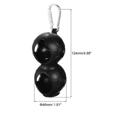 Golf Ball Holder, 1 Pack Silicone 2 Balls Protective Carrier w Buckle