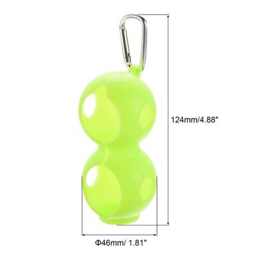 2Pcs Golf Ball Holder Silicone 2 Balls Protective Carrier with Buckle