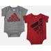 Adidas Shirts & Tops | Adidas Boys Bodysuits 2 Piece Set- Brand New With Tags | Color: Gray/Red | Size: 12mb