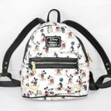 Disney Bags | Loungefly Disney Parks White Mickey Mouse All Over Print Mini Backpack | Color: Red/White | Size: Os