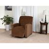 Kathy Ireland Knit Pique Large Recliner Slipcover Furniture Protector by Brylane Home in Chestnut