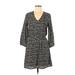 H&M Casual Dress - Wrap: Black Tweed Dresses - Women's Size 6
