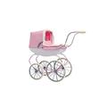 PaMeer Traditional Design Pushchair Toys for Babies, Comfortable Toy Pushchair, Eye-catching Pink Color Baby Stroller 3 in 1, Easy to Carry Doll Pushchair, My First Pram(32 X 61 X 21 cm)