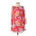 Love, Fire Casual Dress - Shift: Red Floral Dresses - Women's Size Small