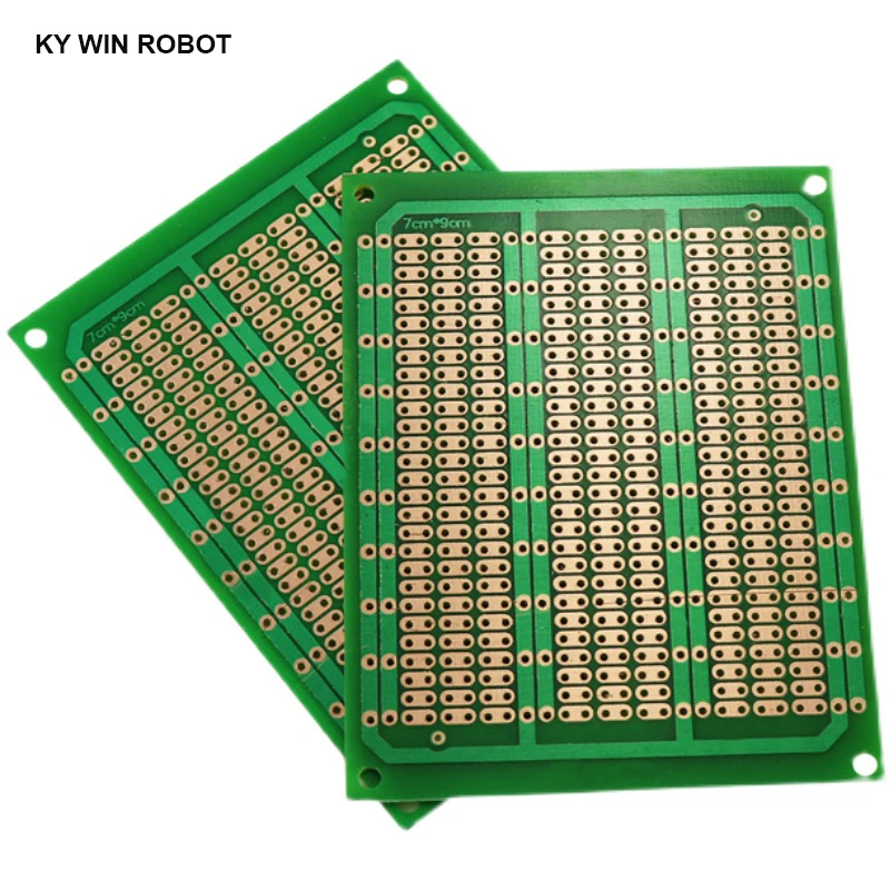 Carte de circuit imprimé matrice d'expérimentation universelle, papier prototype PCB, trou simple nucléocontinu, bricolage, 7x9, 7x9cm, 70x90mm, 1PC
