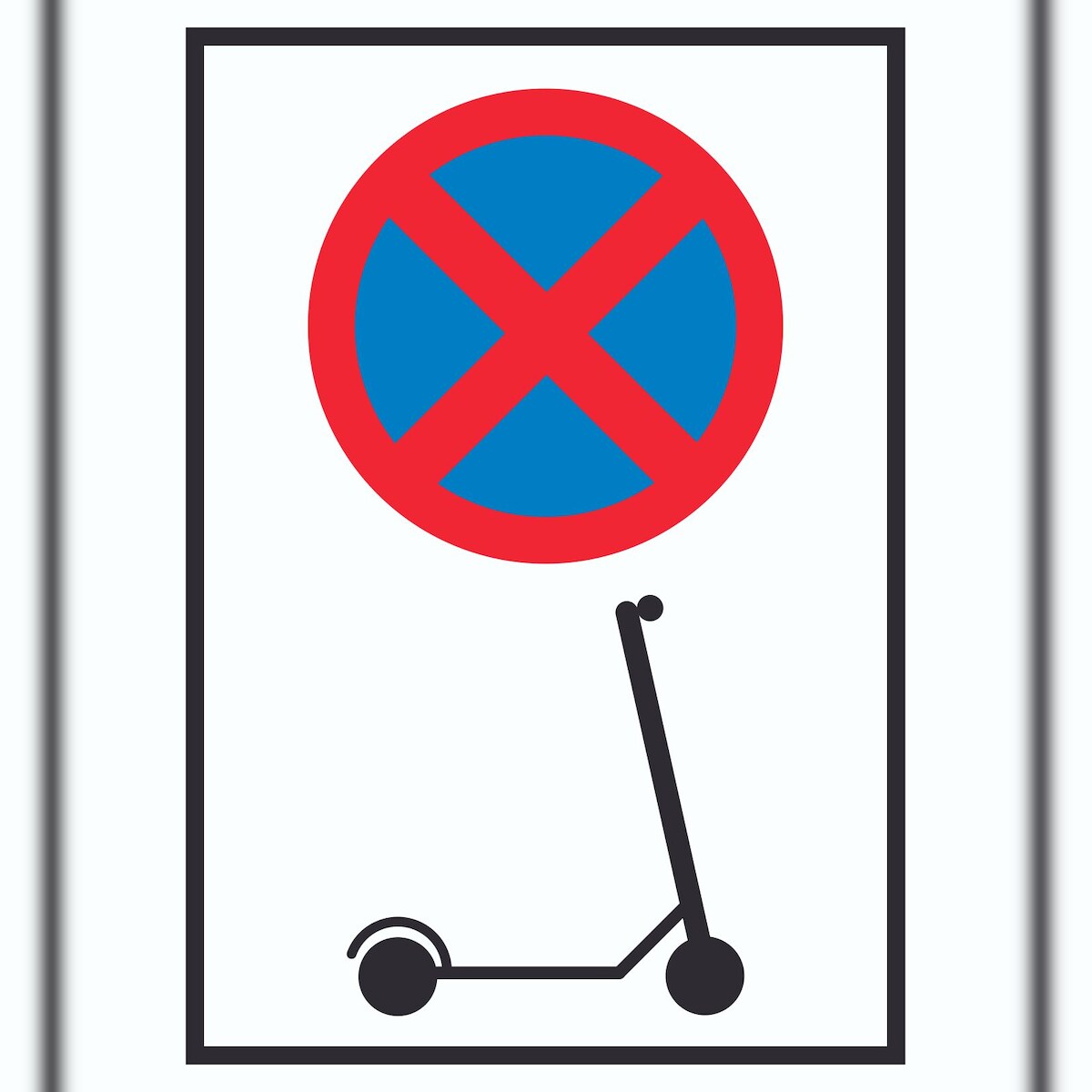 E- Scooter Parken verboten Schild Elektro -Tretroller Roller A2 (420x594mm) Image