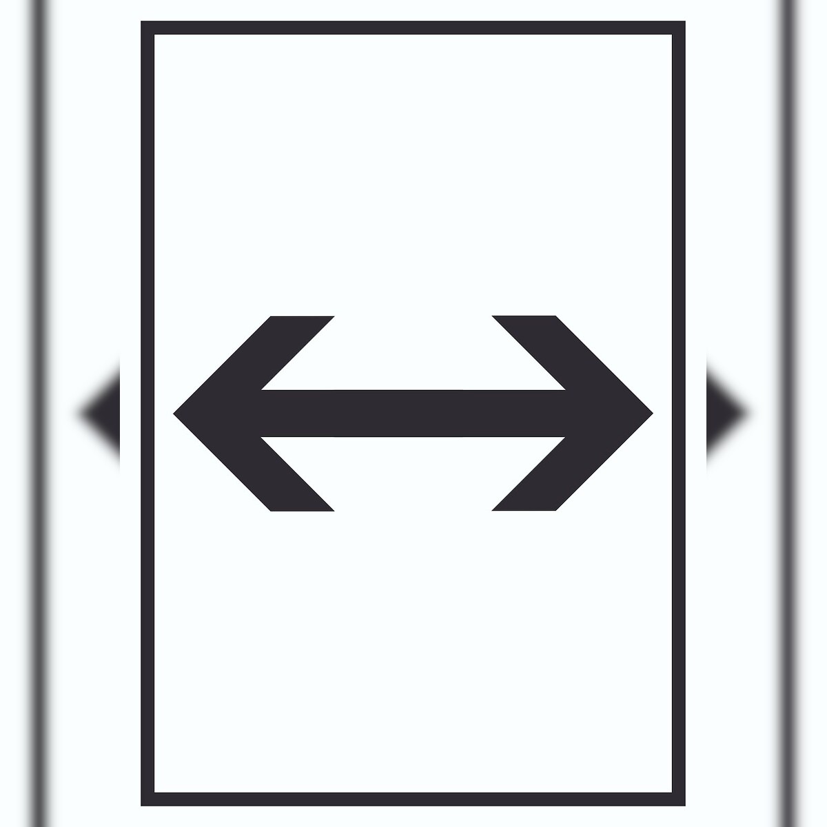 Richtungspfeil rechts links Schild hochkant schwarz weiss Pfeil A2 (420x594mm) Image