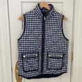 J. Crew Jackets & Coats | J. Crew Gingham Quilted Vest - Size M | Color: Blue/White | Size: M