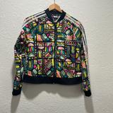 Adidas Shirts & Tops | Adidas Girls Zipper Down Jacket Size Xl Guc | Color: Black/Pink | Size: 14g