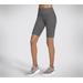 Skechers Women's GO WALK High-Waisted 10 Inch Bike Short | Size XS | Gray | Nylon/Spandex