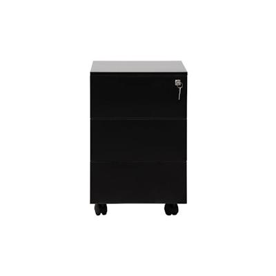 PROREGAL Rollcontainer Panther | 3 Schubladen| HxBxT 61x40x60 cm | Schwarz Image