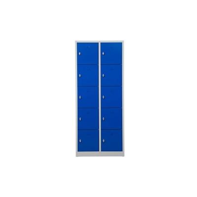 PROREGAL Schließfachschrank Falcon | Medium | HxBxT 190x80x45 cm | Vorhängeschloss | Grau-Blau