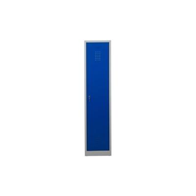 PROREGAL Garderobenspind Camel | 1-Fach mit Pro-Aufteilung| HxBxT 180x41x50 cm | Zylinderschloss | Grau-Blau Image