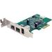 StarTech 3-Port 2b 1a 1394 Low Profile PCI Express FireWire Adapter Card PEX1394B3LP