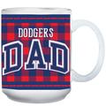 Los Angeles Dodgers 15oz. Buffalo Plaid Father's Day Mug