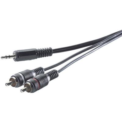 Speaka Professional - SP-1300900 Cinch / Klinke Audio Anschlusskabel [2x Cinch-Stecker - 1x