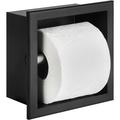 Square Unterputz Toilettenpapierhalter - Pflegeleicht - Matt Schwarz - Klopapierhalter - wc ganitur