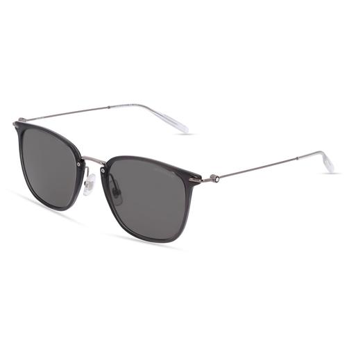 Montblanc MB0157SA Herren-Sonnenbrille Vollrand Eckig Kunststoff-Gestell, grau