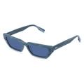 Alexander McQueen MQ0302S Unisex-Sonnenbrille Vollrand Eckig Kunststoff-Gestell, blau