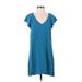 Old Navy Casual Dress - Shift: Blue Solid Dresses - Women's Size Small