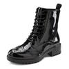 Schnürboots LASCANA, Damen, Gr. 39, schwarz (schwarz, shiny), Obermaterial: 100% Schafsleder. Futter: 75% Textilmaterial, 25% Schafsleder. Decksohle: 100% Synthetik. Laufsohle: 100% Synthetik, glänzend, unifarben, modisch, Schuhe, Schnürstiefelette,...