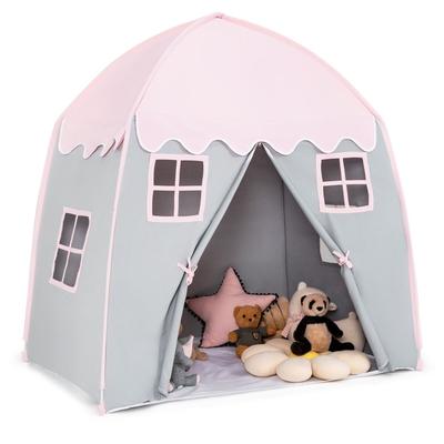 Portable Indoor Kids Play Castle Tent-Pink - 56.5" x 39.5" x 61" (L x W x H)