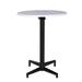 Taiga Furnishings 24 Round Metal Folding Outdoor Table Frosted Black Coated Stand Metal in White | 30 H x 24 W x 24 D in | Wayfair MT-84429-24-FWH